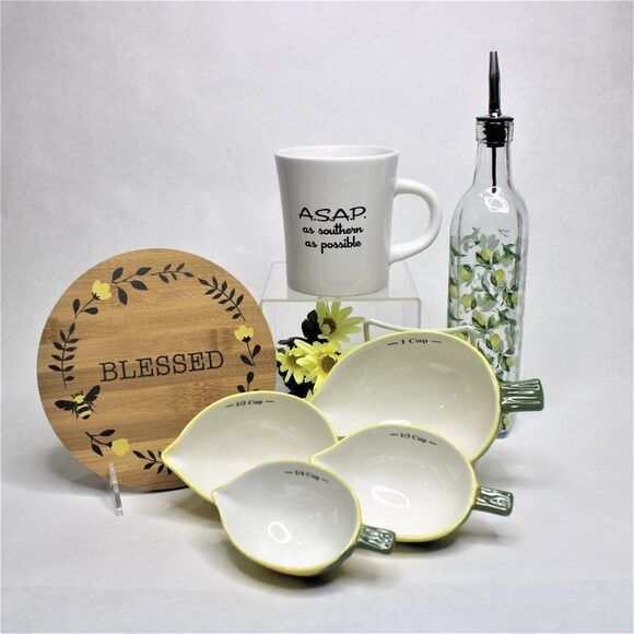 Bee Blessed Trivet ASAP-As Southern As Possible Lemons Bees Cottagecore Kitsch - Picture 1 of 9